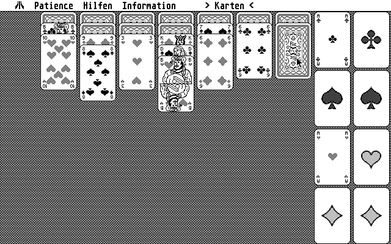 Patience atari screenshot